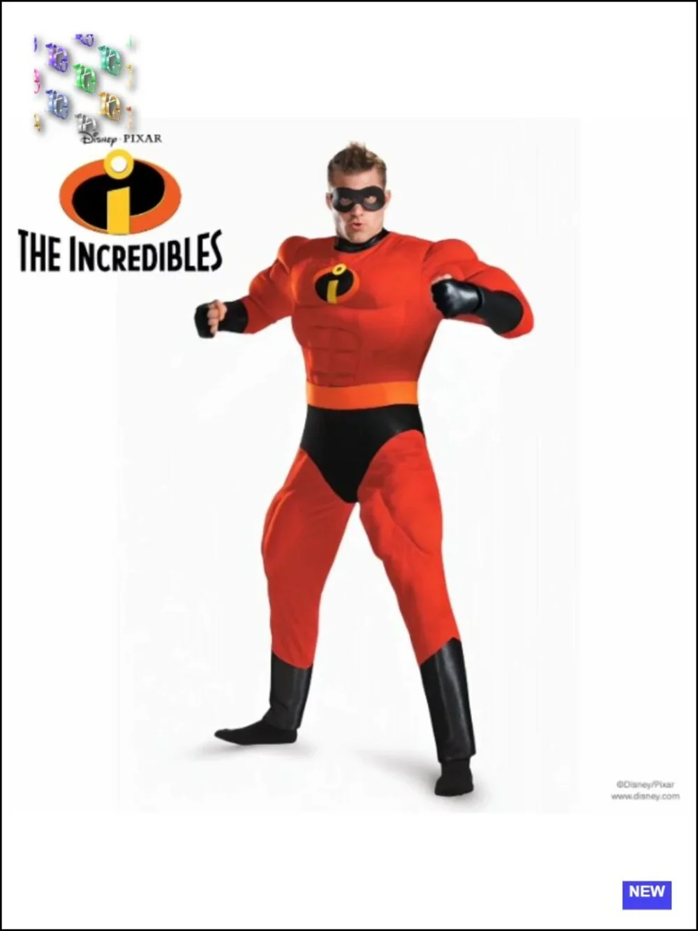 The Incredibles Mr. Incredible Adult Costume Plus Size Cosplay Jumpsuit with